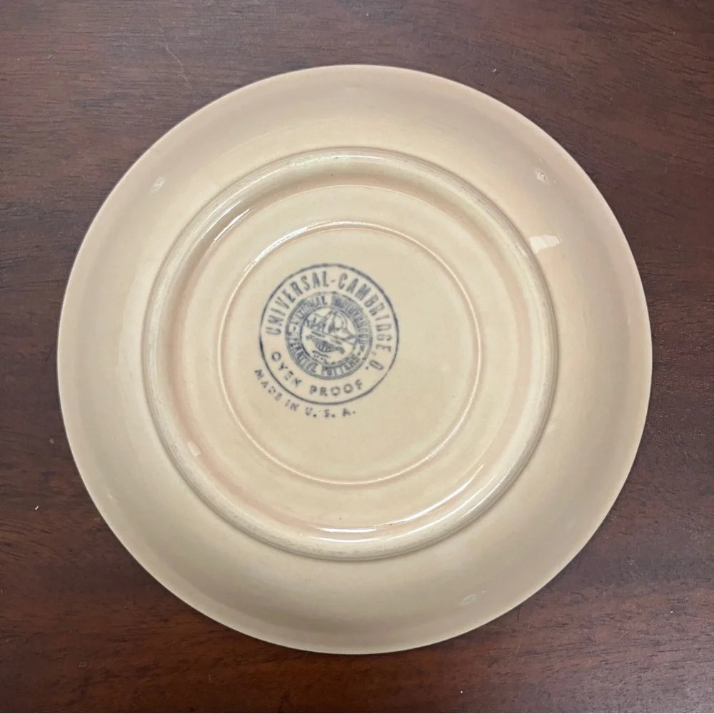 Set of 2 Vintage Cambridge Universal 5.25” Pastel Pink & Green Berry Bowls